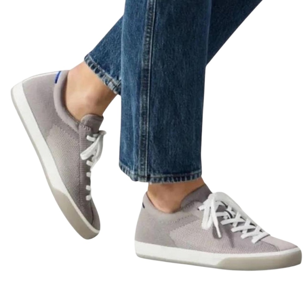 Rothy’s The Lace Up Sneaker in Storm Gray Women’s Size 9 EUC